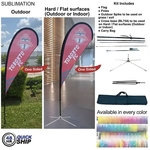 48Hr Quick Ship - 7.5' Small Tear Drop Flag Kit One Side