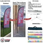 24H Express Ship- 8.5' X-Small Feather Flag Kit One Side