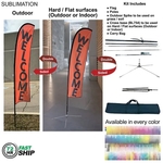 72Hr Fast Ship - 10' Small Feather Flag Kit Double Sided