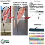 72Hr Fast Ship - 9' Small Tear Drop Flag Kit One Side