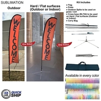 48Hr Quick Ship - 10' Small Feather Flag Kit One Side