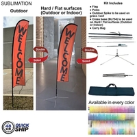 48Hr Quick Ship - 10' Small Feather Flag Kit Double Sided