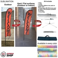 24H Express Ship- 10' Small Feather Flag Kit Double Sided