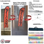 24H Express Ship- 10' Small Feather Flag Kit Double Sided