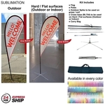 24Hr Express Ship- 9' Small Tear Drop Flag Kit One Side
