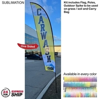24H Express Ship- 13' Medium Feather Flag Kit One Side