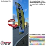 24Hr Express Ship - 13' Medium Feather Flag Kit Double Sided
