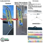 72Hr Fast Ship - 13' Medium Feather Flag Kit One Side