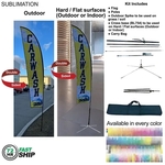 72Hr Fast Ship - 13' Medium Feather Flag Kit Double Sided