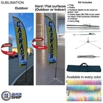 48Hr Quick Ship -13' Medium Feather Flag Kit Double Sided