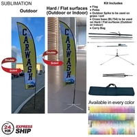 24H Express Ship-13' Medium Feather Flag Kit Double Sided