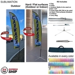 24H Express Ship-13' Medium Feather Flag Kit Double Sided