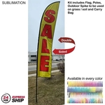 24Hr Express Ship - 15' Large Feather Flag Kit Double Sided