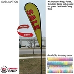 24Hr Express Ship - 13.5' Large Tear Drop Flag Kit Two Sided