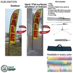 72Hr Fast Ship - 15' Large Feather Flag Kit Full Color