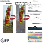48Hr Quick Ship -15' Large Feather Flag Kit Double Sided