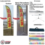 24Hr Express Ship - 15' Large Feather Flag Kit One Side