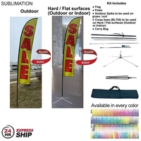 24Hr Express Ship-15' Large Feather Flag Kit Double Sided