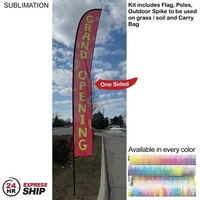 24Hr Express - 19' X-Large Feather Flag Kit One Side