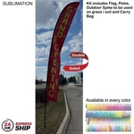 24Hr Express Ship -19' X-Large Feather Flag Kit Double Sided