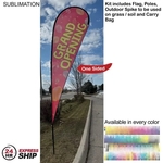 24Hr Express Ship -16' X-Large Tear Drop Flag Kit One Side
