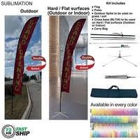 72Hr Fast Ship - 19' XL Feather Flag Kit Double Sided