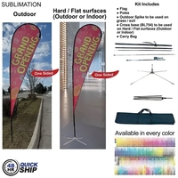 48Hr Quick Ship -16' XL tear drop flag kit, full color... from ASI 53509...