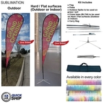 48Hr Quick Ship -16' XL Tear Drop Flag Kit One Side
