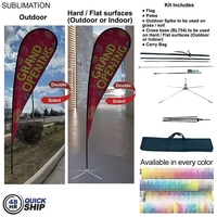 48Hr Quick Ship - 16' XL tear drop flag kit, full... from ASI 53509...