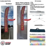 24Hr Express Ship - 19' XL Feather Flag Kit One Side