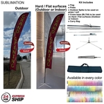 24Hr Express Ship - 19' XL Feather Flag Kit Double Sided