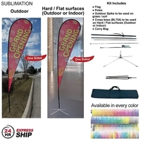 24Hr Express Ship -16' XL tear drop flag kit, full color... from ASI 53509...