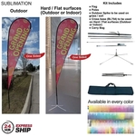 24Hr Express Ship -16' XL Tear Drop Flag Kit One Side
