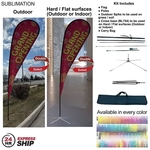 24Hr Express Ship - 16' XL Tear Drop Flag Kit Double Sided