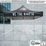 72Hr Fast -10' Premium Sublimated Tent Kit Frame & Canopy