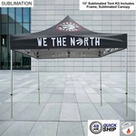 48Hr Quick -10' Premium Sublimated Tent Kit Frame & Canopy