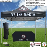 24Hr Express Ship - Event package, 10' premium sublimated tent kit... from...