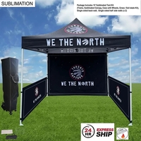 24Hr Express Ship -Full tent package, 10' tent, single sided backwall,......