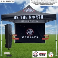 24Hr Express Ship - Tent backwall package 2, 10' sublimated tent... from ASI...