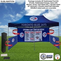 48Hr Quick Ship - 20' Sublimated Tent Kit DOUBLE Sided Walls