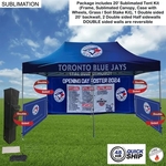 48Hr Quick Ship - 20' Sublimated Tent Kit DOUBLE Sided Walls