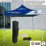 24 Hr Express Ship- 10' Steel Tent Kit Includes Frame & Case