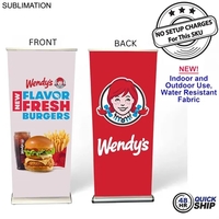 48Hr Quick - Sublimated Heavy Fabric Deluxe Wide Base Banner