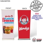 24Hr Express-Sublimated Heavy Fabric Deluxe Wide Base Banner