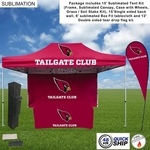 48Hr Quick Ship- Game Day Tailgate Package 15' Tent 12' Flag