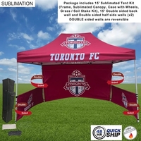 48Hr Quick Ship - 15' sublimated tent, 15' double sided backwall... from ASI...