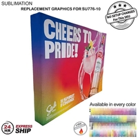 24Hr Express Ship - Replacement graphics for 10' straight wall with... from...