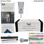 48Hr Quick - Tradeshow Package Tripod Banner + Tablerunner
