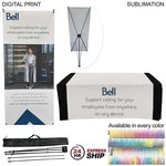 24Hr Express - Tradeshow Package Tripod Banner + Tablerunner