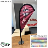 72Hr Fast Ship - Table topper teardrop sail sign flag, 20",... from ASI 53509...